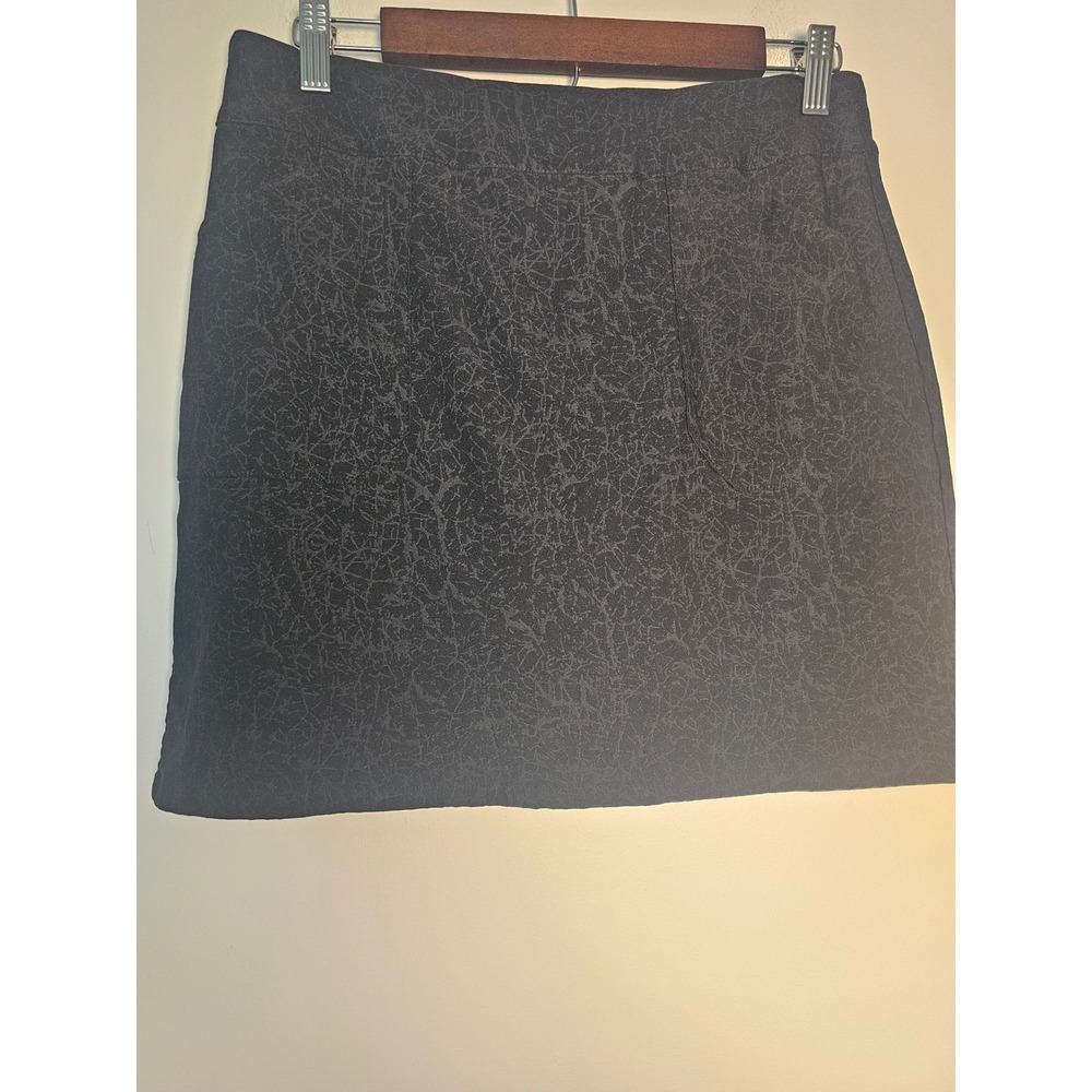Gorpcore Northern Reflections Skort Womens S Black Crackle Print Stretch  Skirt
